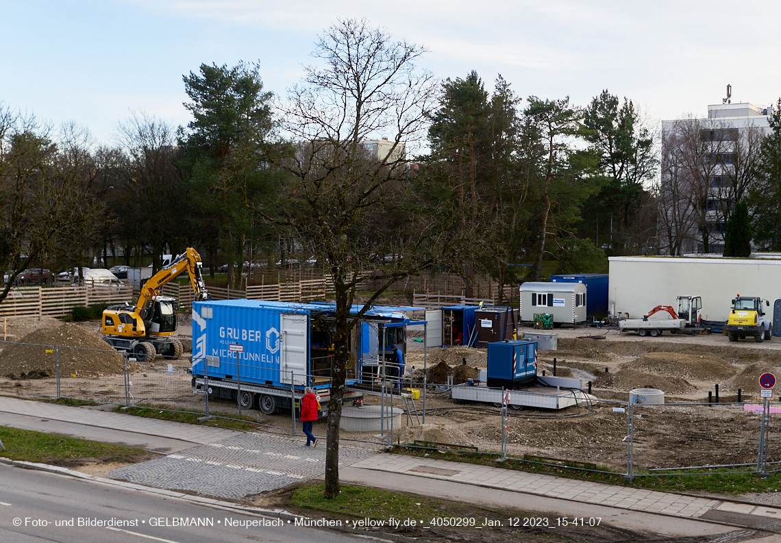 12.01.2023 - Baustelle an der Quiddestraße Haus für Kinder in Neuperlach
